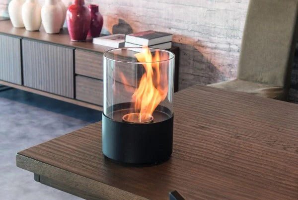 Chimenea de mesa redonda - Negro