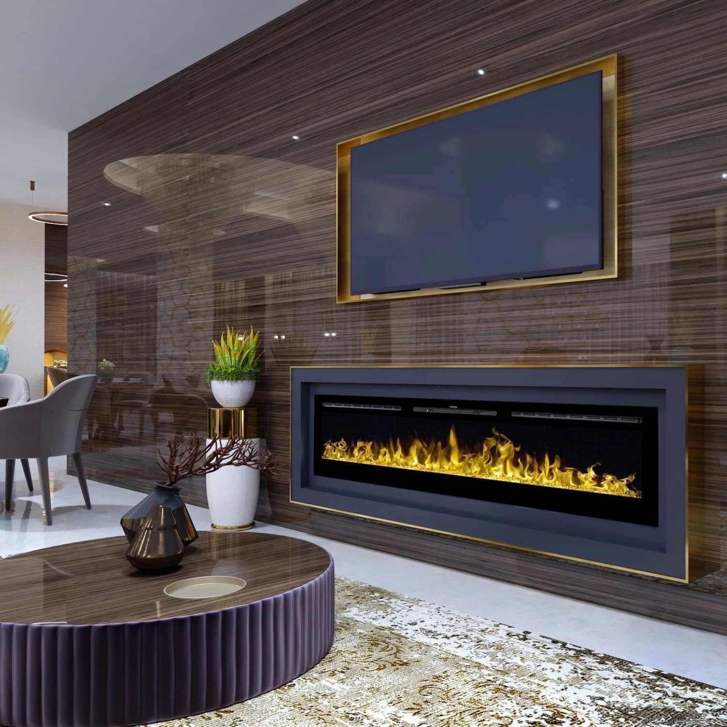 Chimenea eléctrica de pared Majestic de 45" (114 cm)