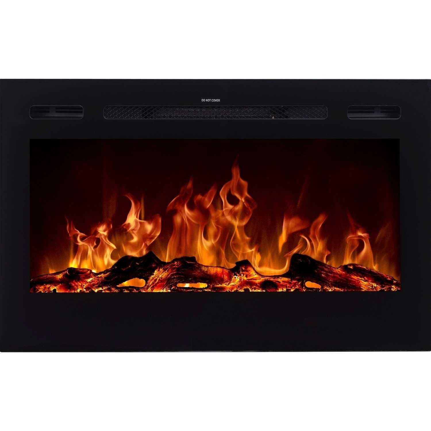 Merseyside negro chimenea electrica