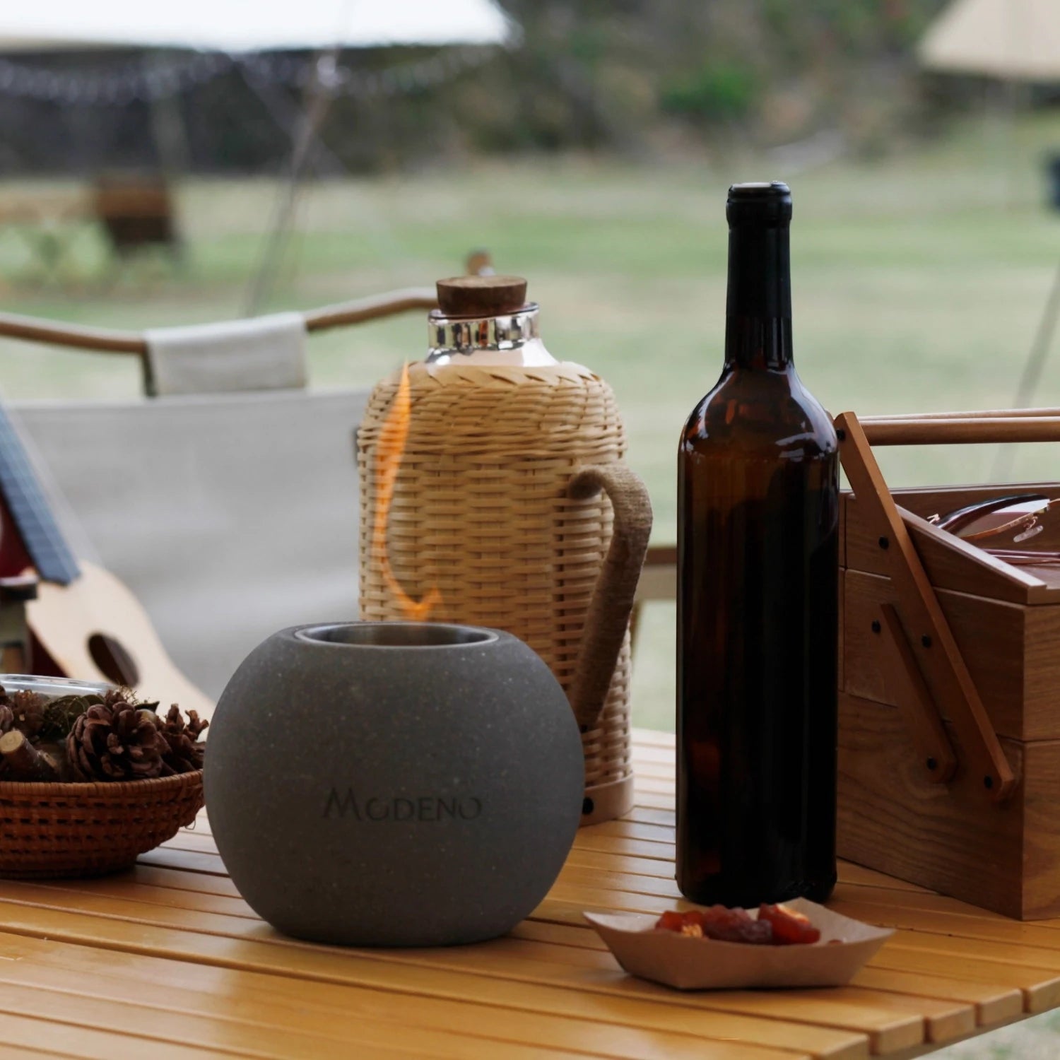 Paffu Chimenea Bioetanol de mesa – Gris Oscuro