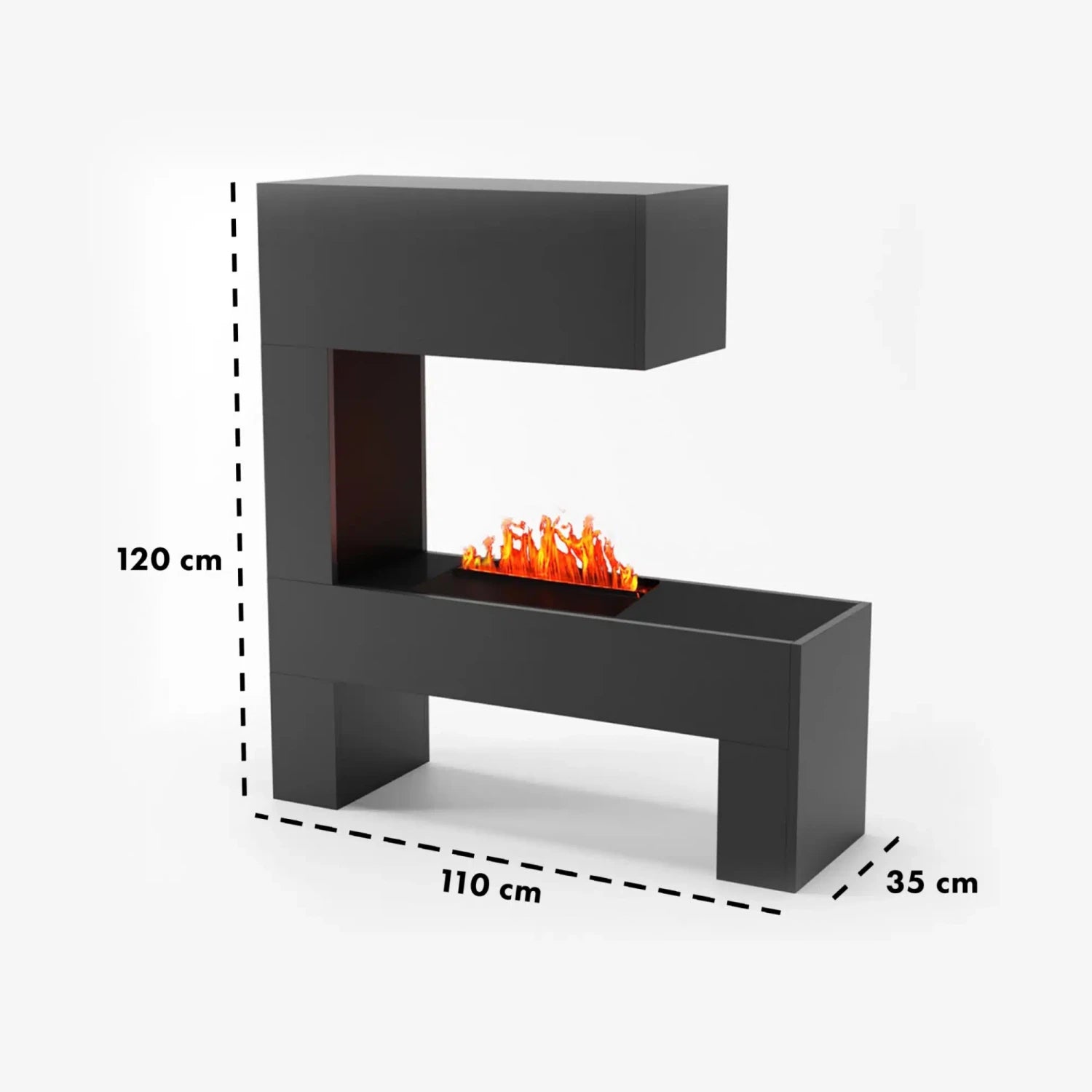 Chimenea híbrida Mozart – Gris