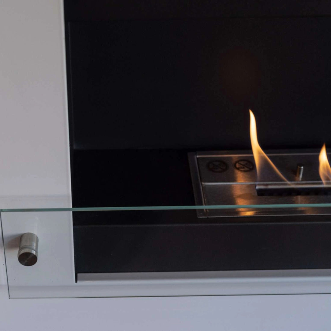 Nebraska Blanco - Chimenea bioetanol de pared