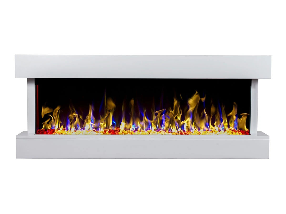 Chimenea eléctrica de pared Norfolk - Blanca