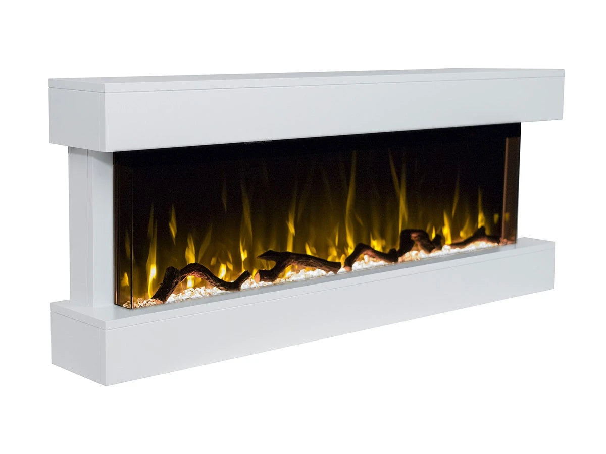 Chimenea eléctrica de pared Norfolk - Blanca