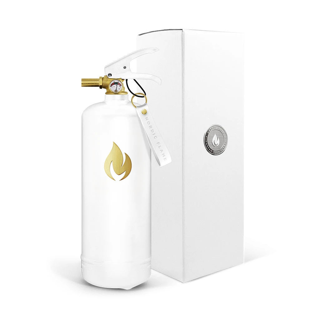 Extintor blanco 2 kg - Dorado
