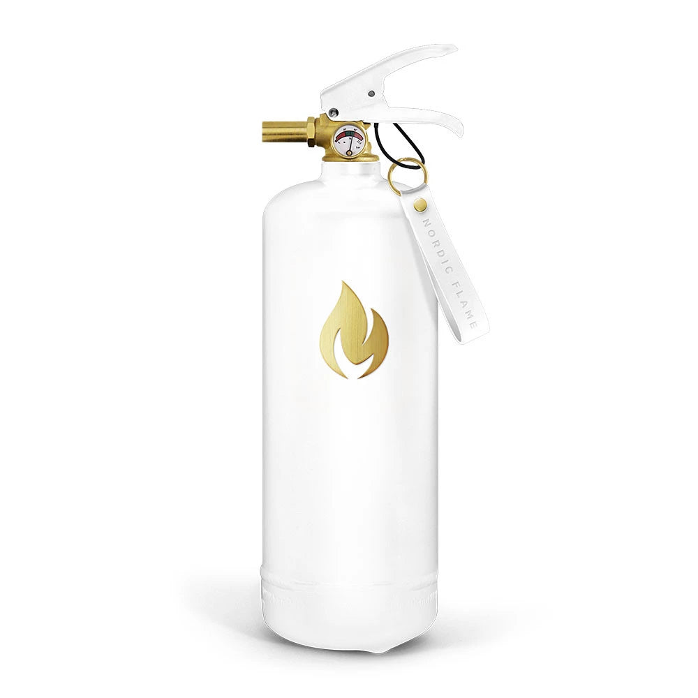 Extintor blanco 2 kg - Dorado