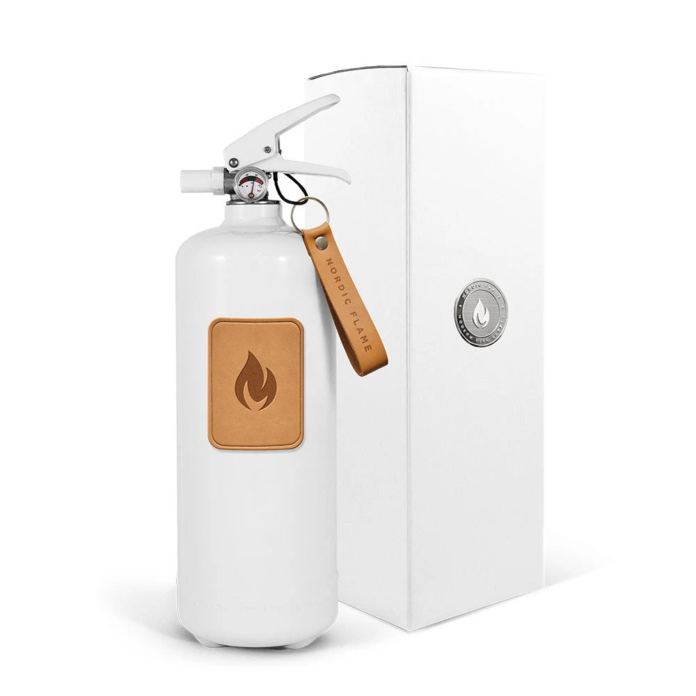 Extintor blanco 2 kg - Cuero claro