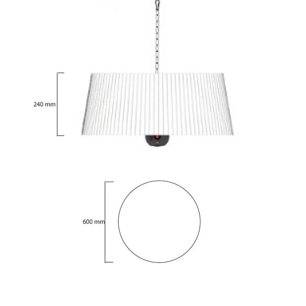 Radiador de patio eléctrico colgante - 800/1000/1800 W