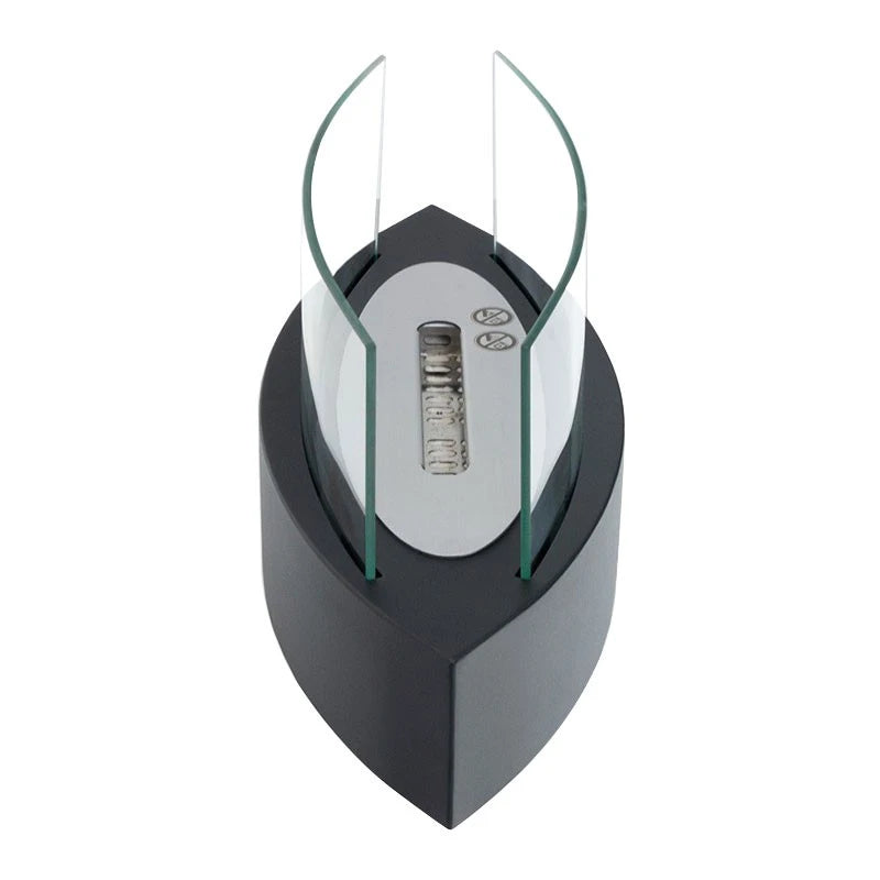 Chimenea de bioetanol de mesa ovalada - Negro