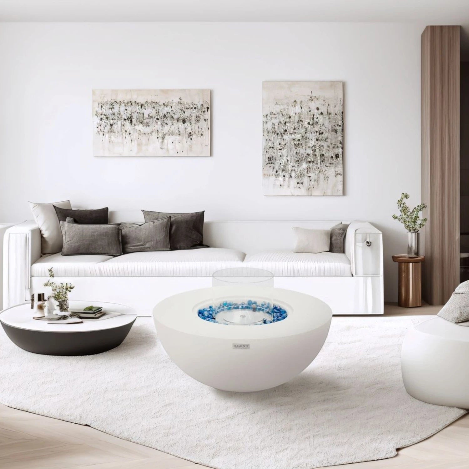 ROCA Mesa de Bioetanol – Blanco Crema