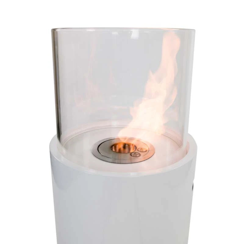 Chimenea bioetanol de exterior - blanco