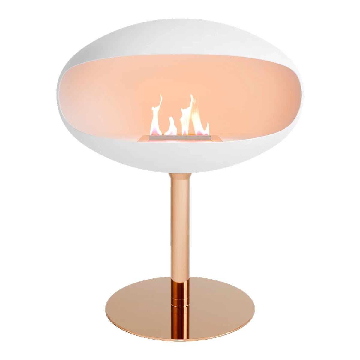 Pedestal Blanco + Base de cobre