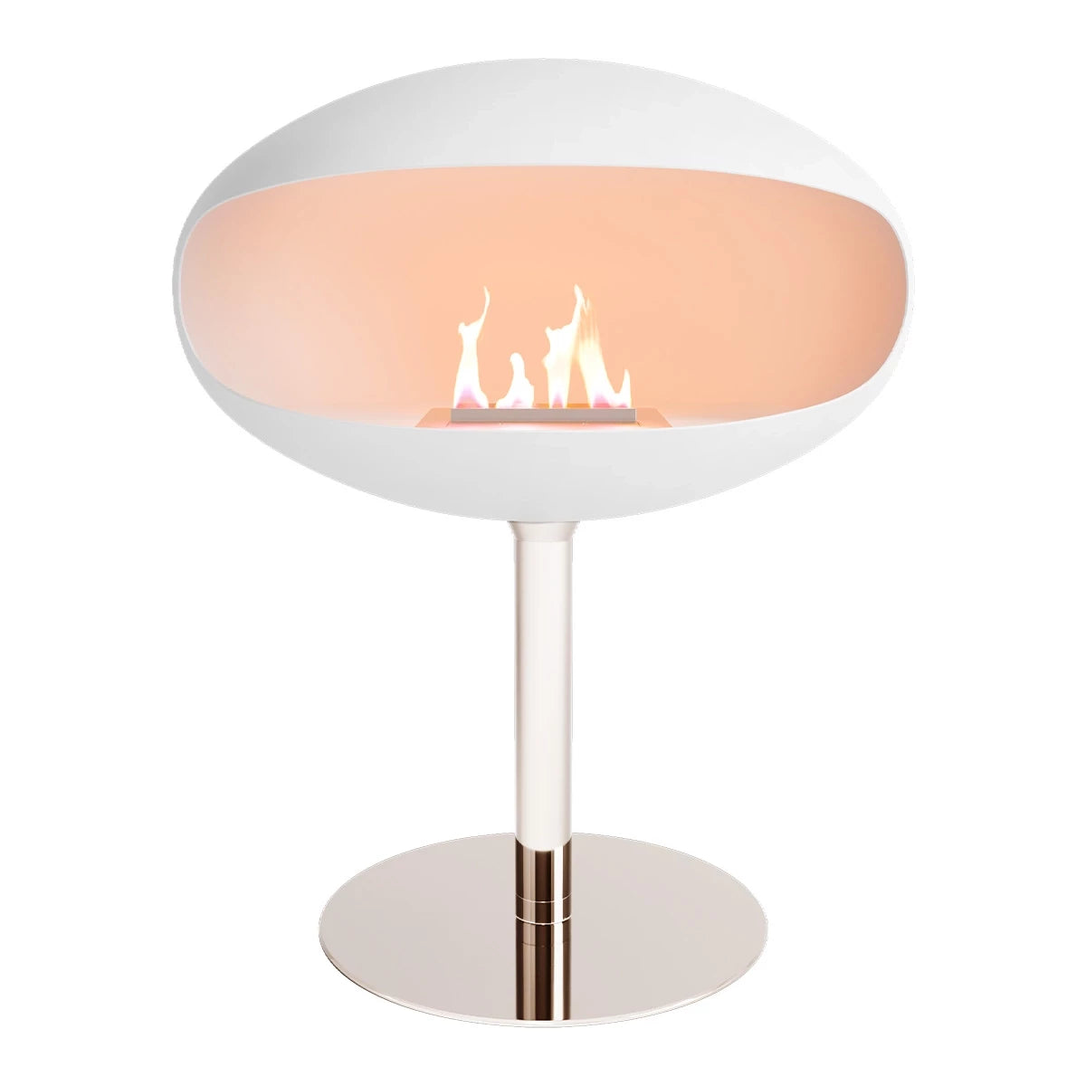 Pedestal Blanco + Base acero