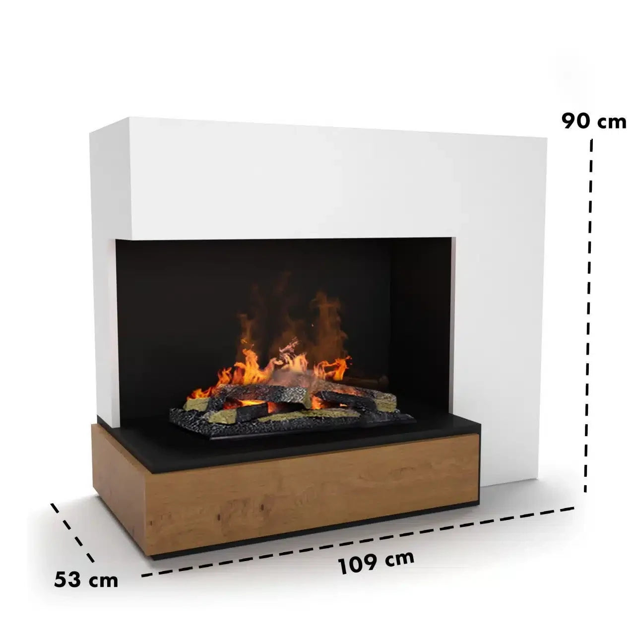 Planck izquierdo - OMC 600 | Chimenea de vapor de agua independiente