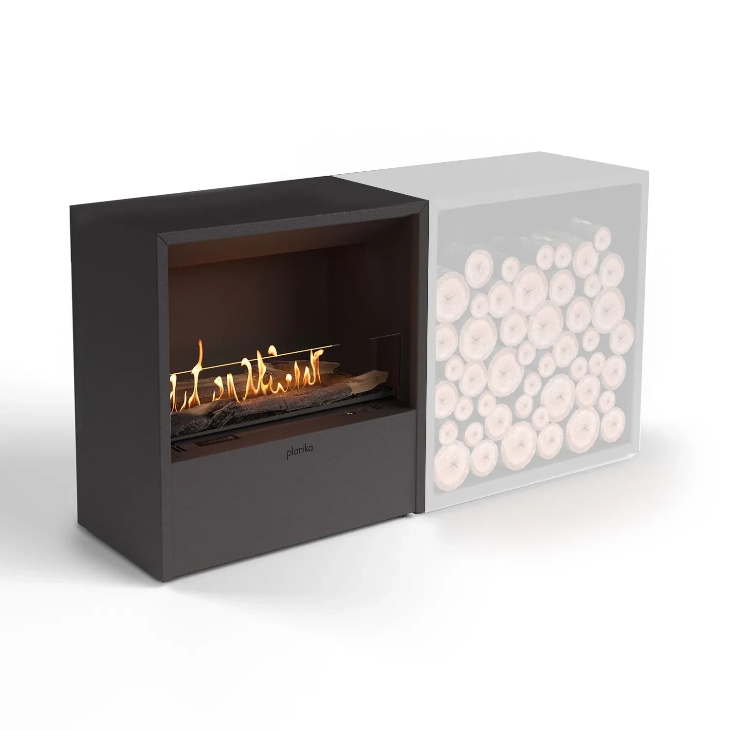 Planika Fires Cottage freestanding bioethanol fireplace with BEV technology