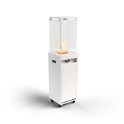 Faro Outdoor Gas Fireplace in the Colour Traffic White