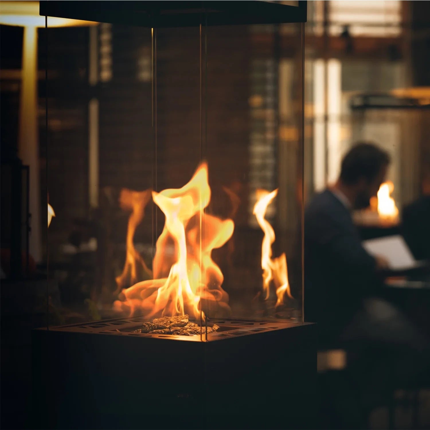 Lighthouse Terrace gas heat fireplace