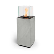 Planika Porto Kreta BEV bioethanol concrete finish fireplace