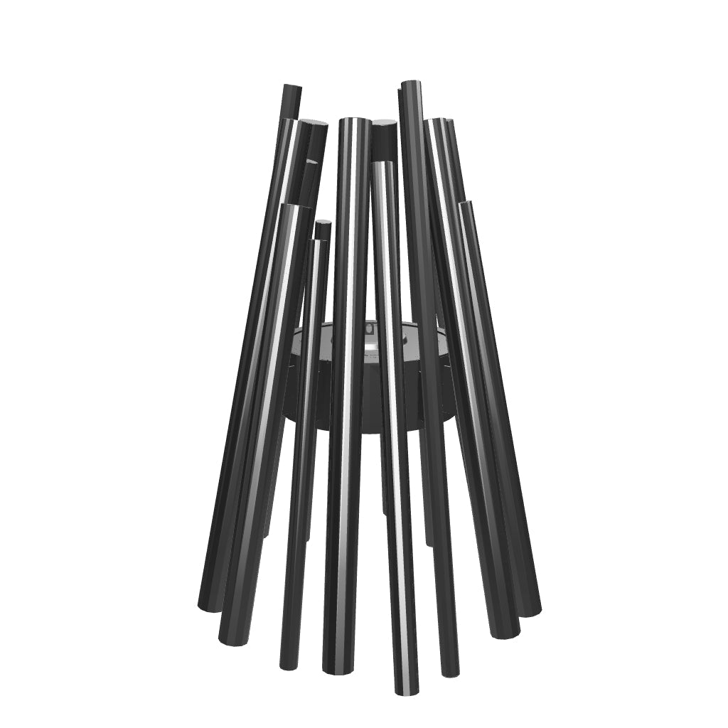 Stix Outdoor - Chimenea de bioetanol negra para exteriores