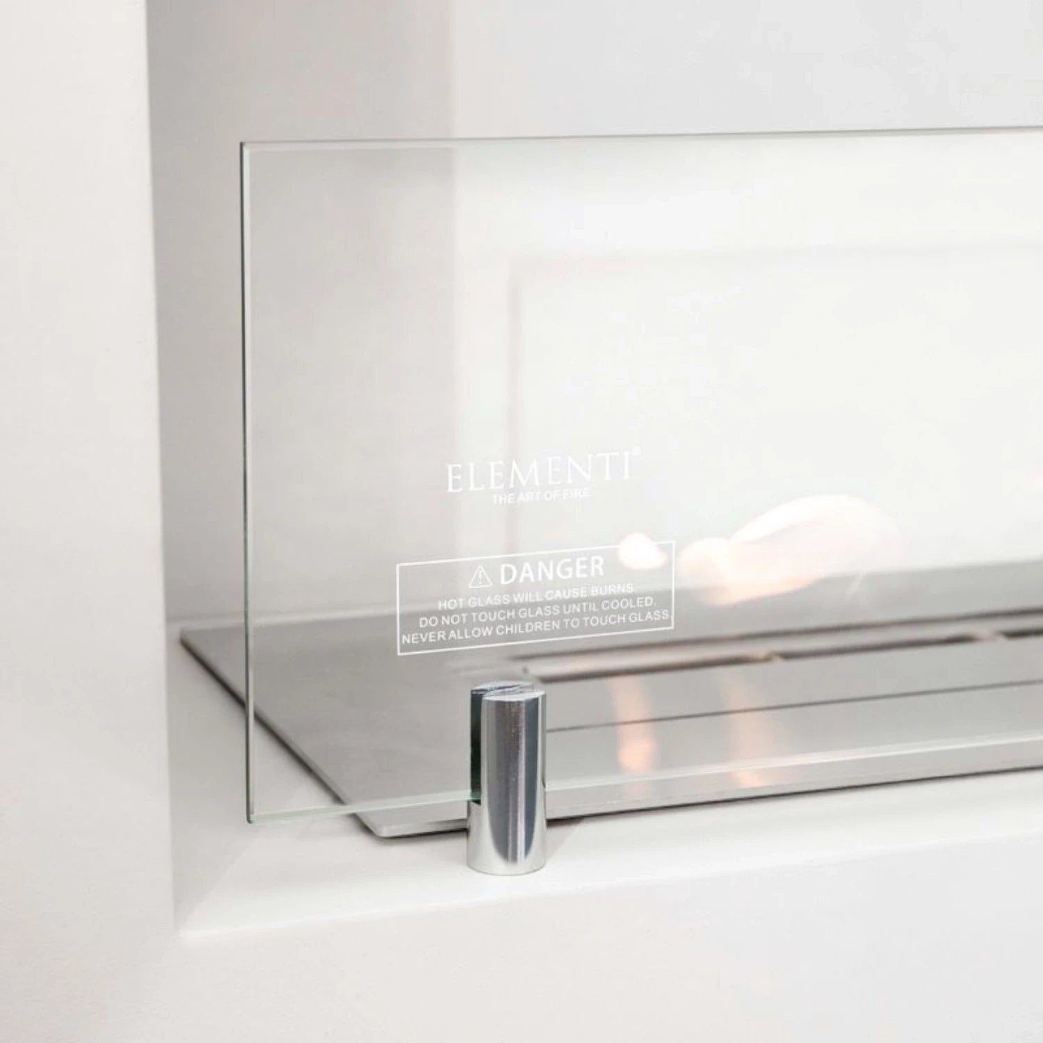 MILANO bioethanol fireplace in Cream White – freestanding with glass