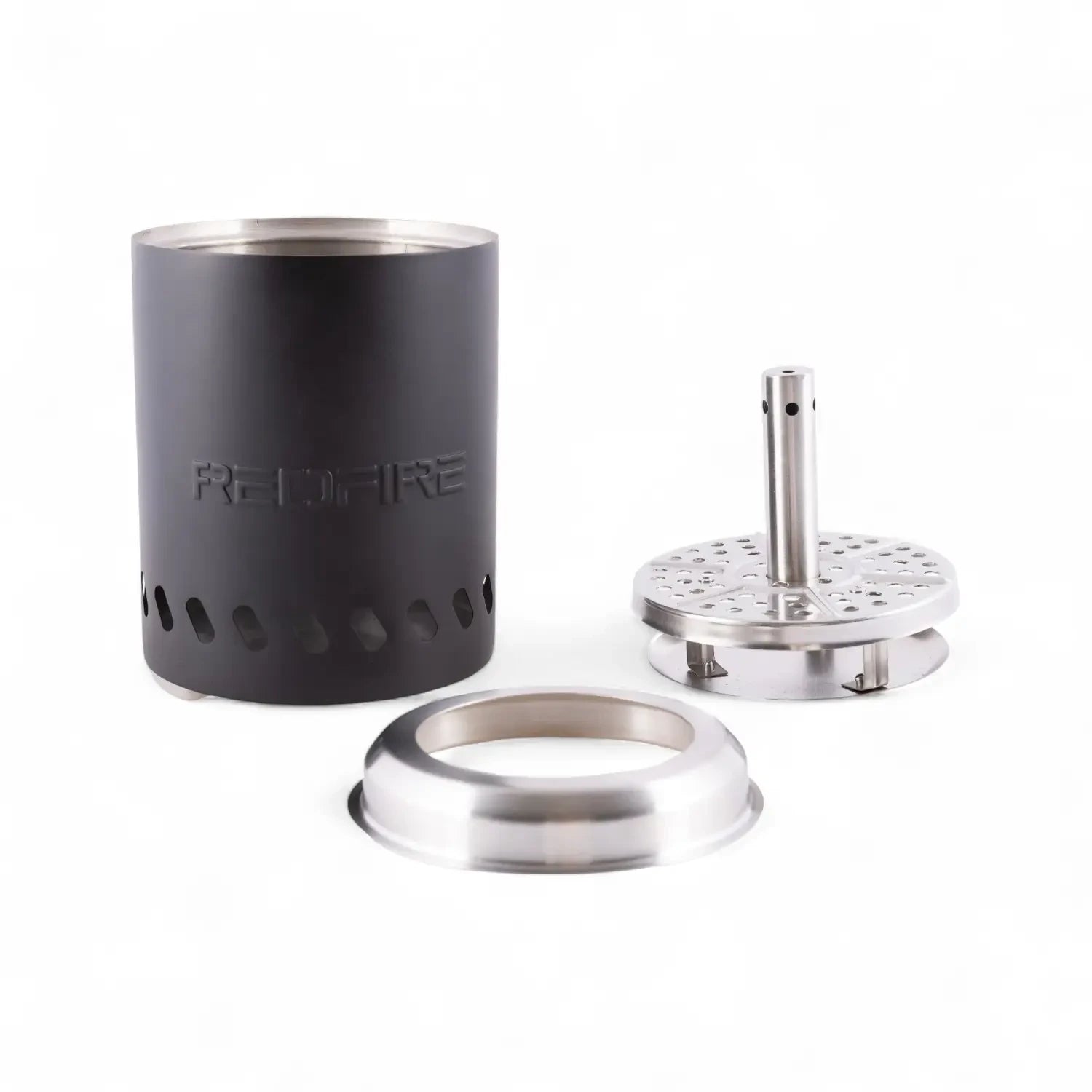 Volcano - Chimenea de Pellet de Mesa - Acero Inoxidable Negro