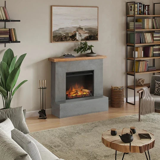 Rolf - Chimenea eléctrica en Gris hormigón