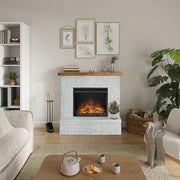 Rolf - Chimenea eléctrica de Ladrillo blanco