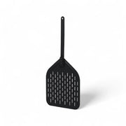 Black perforated aluminium pizza peel with detachable handle – 30 cm