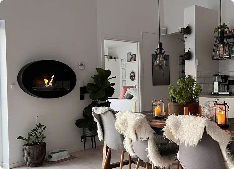 chimenea de bioetanol de pared Scandiflames Maryland