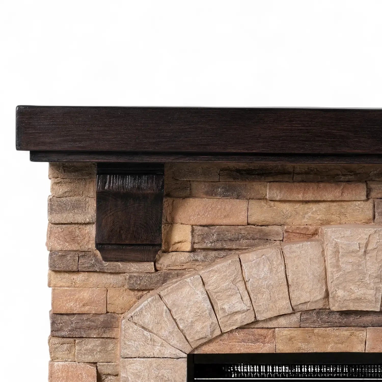 Eira - Chimenea eléctrica con diseño Clásico de Piedra