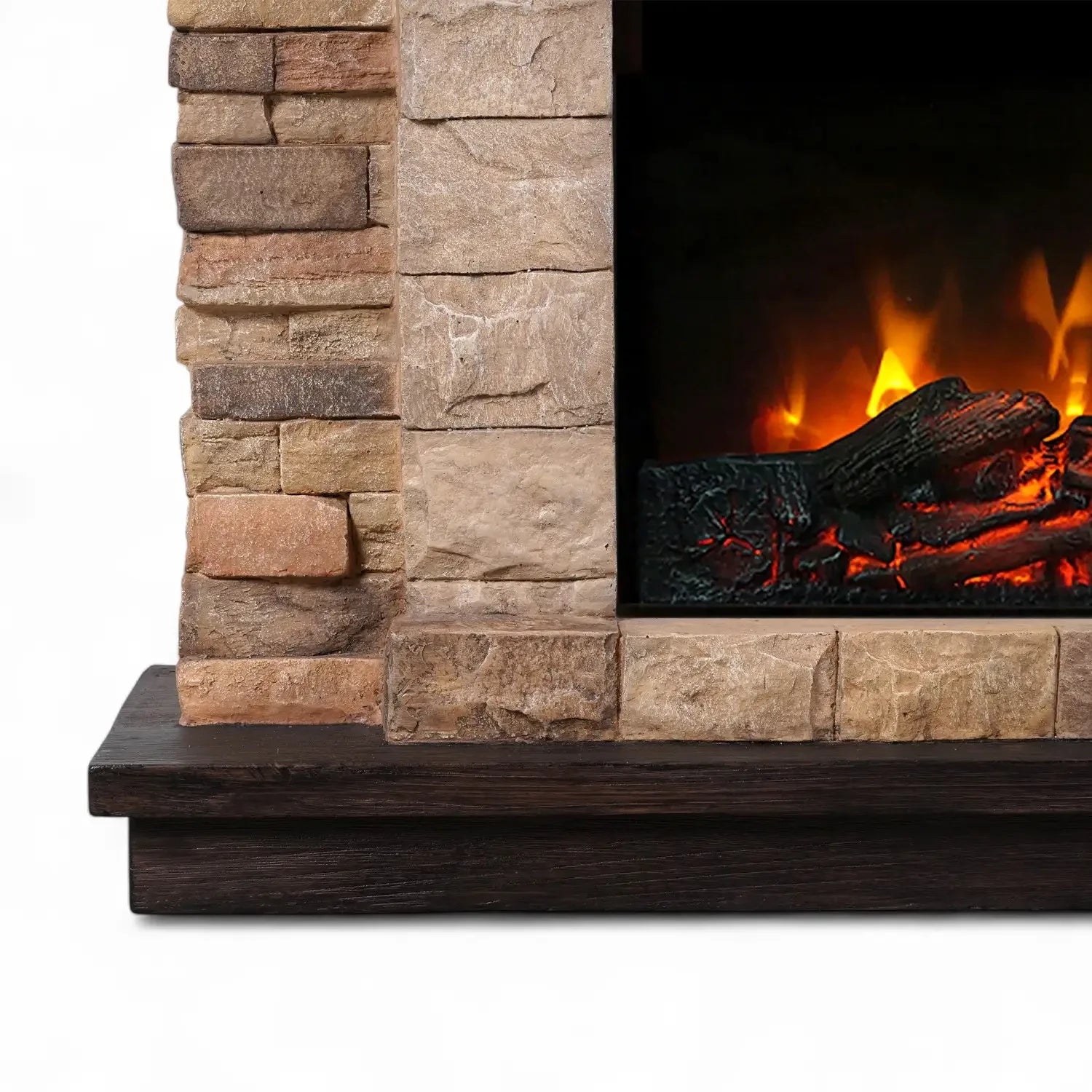 Eira - Chimenea eléctrica con diseño Clásico de Piedra