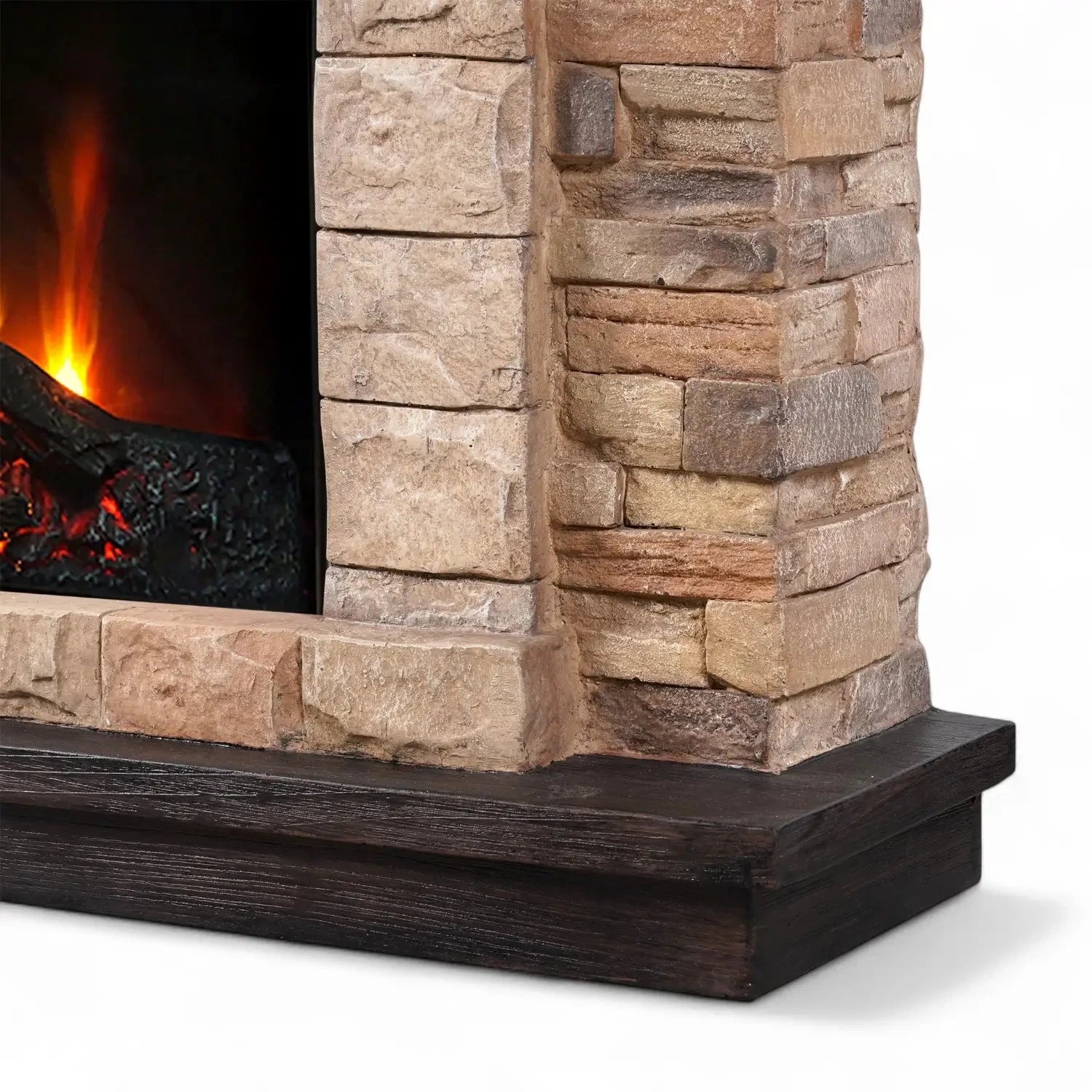 Eira - Chimenea eléctrica con diseño Clásico de Piedra