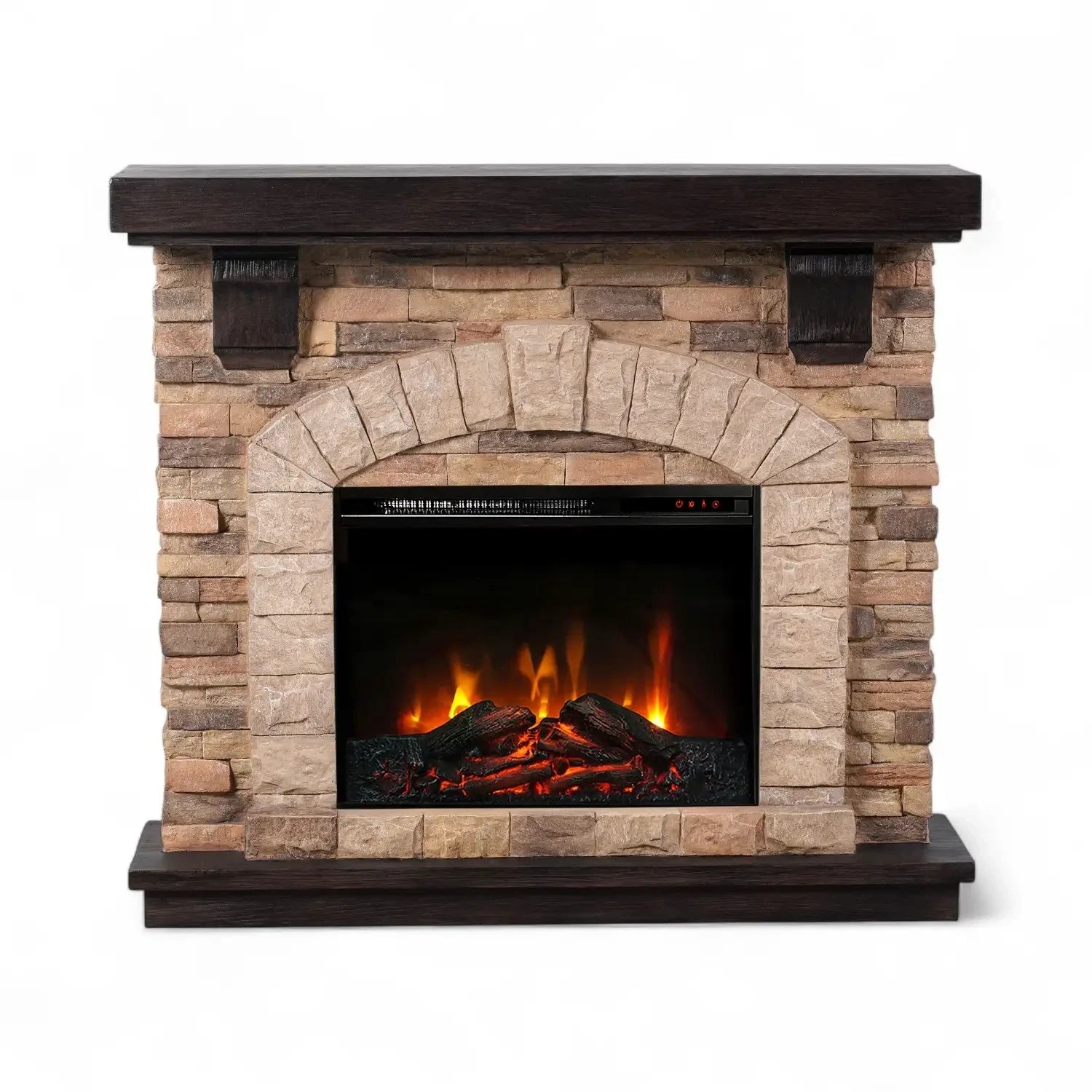 Eira - Chimenea eléctrica con diseño Clásico de Piedra