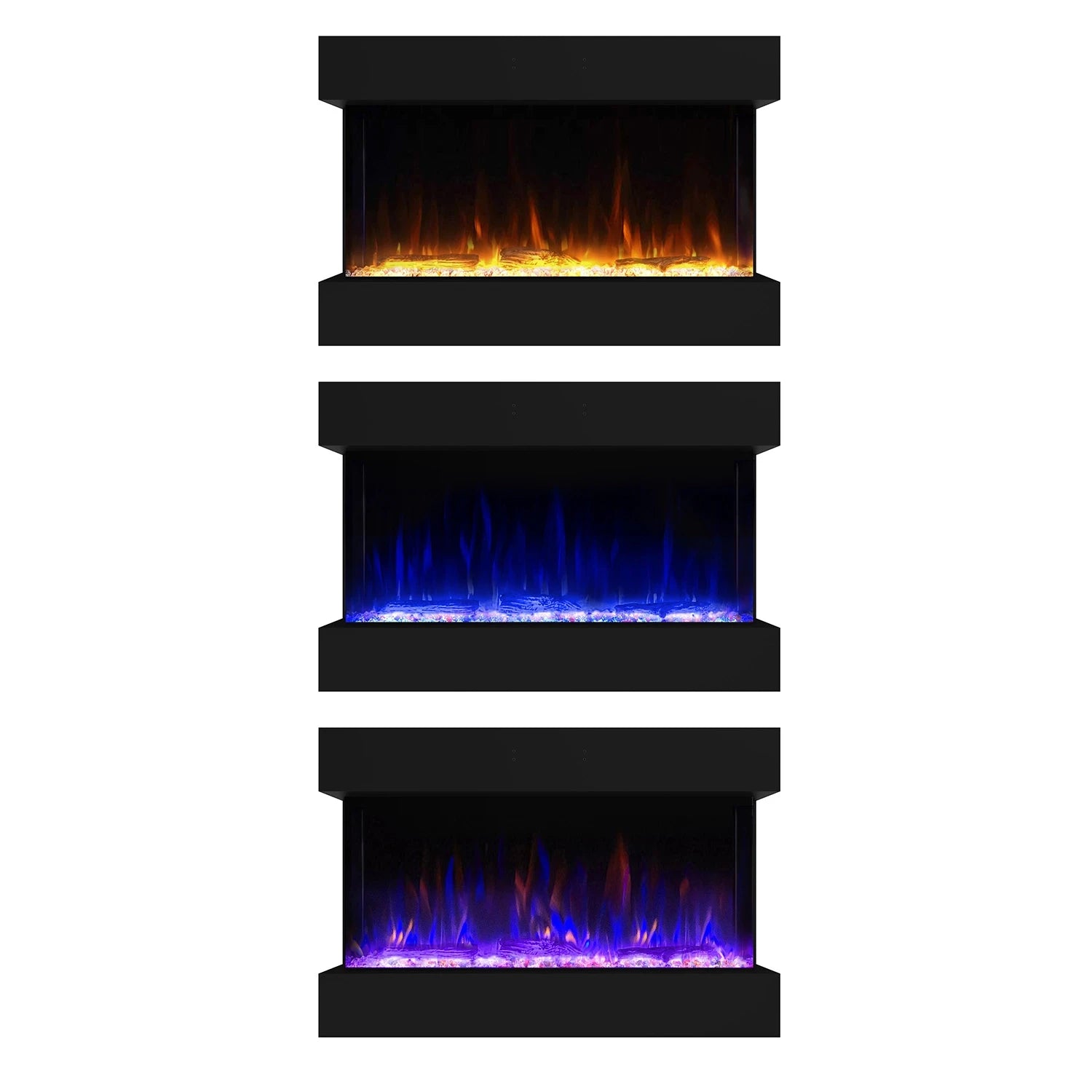 Feroza 101 cm - Chimenea eléctrica de pared