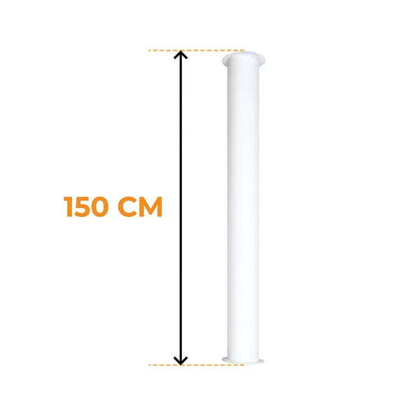 Tubo Toronto Blanco 150 cm - Longitud total 190 cm