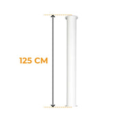 Tubo Toronto Blanco 125 cm - Longitud total 165 cm