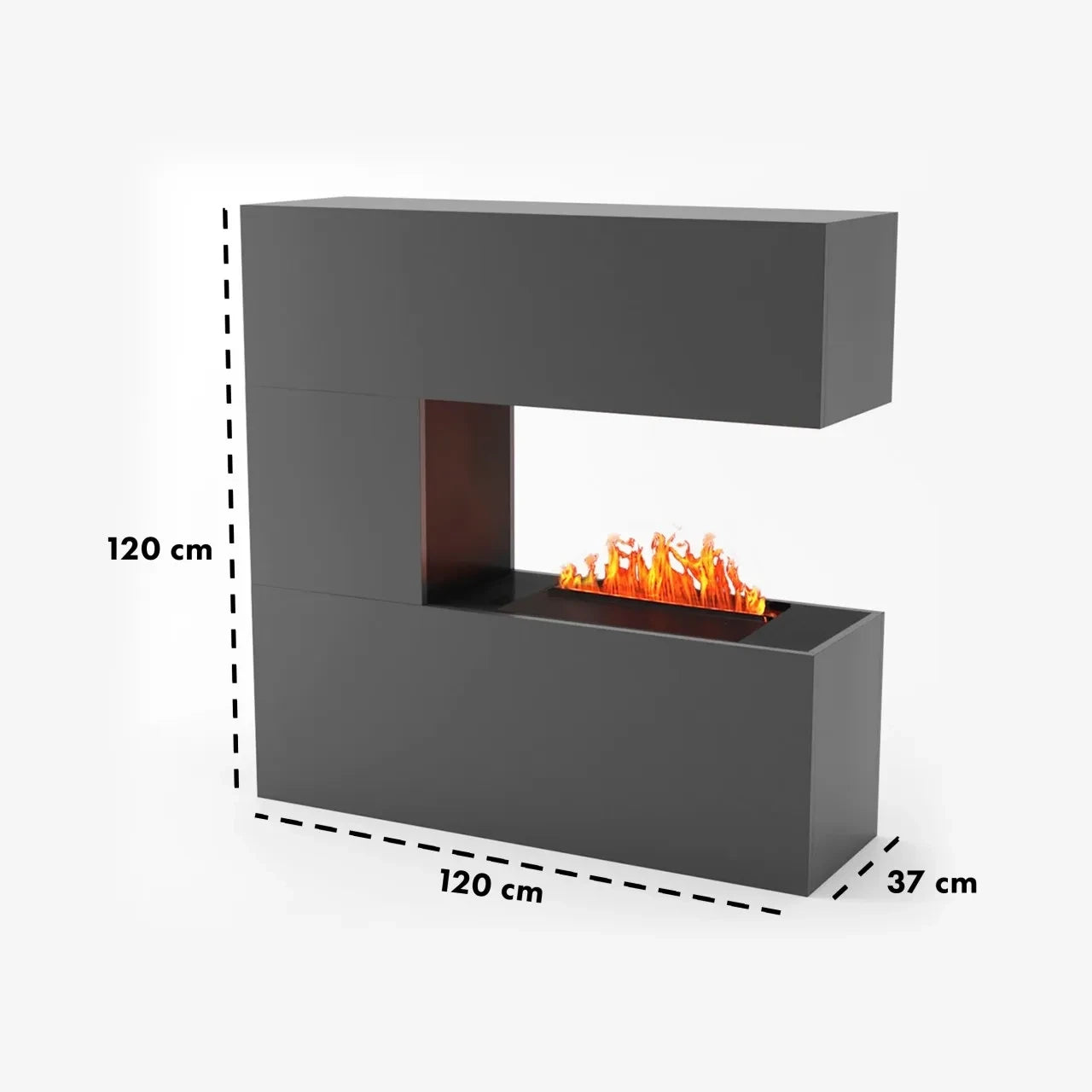 Chimenea híbrida Schiller – Gris