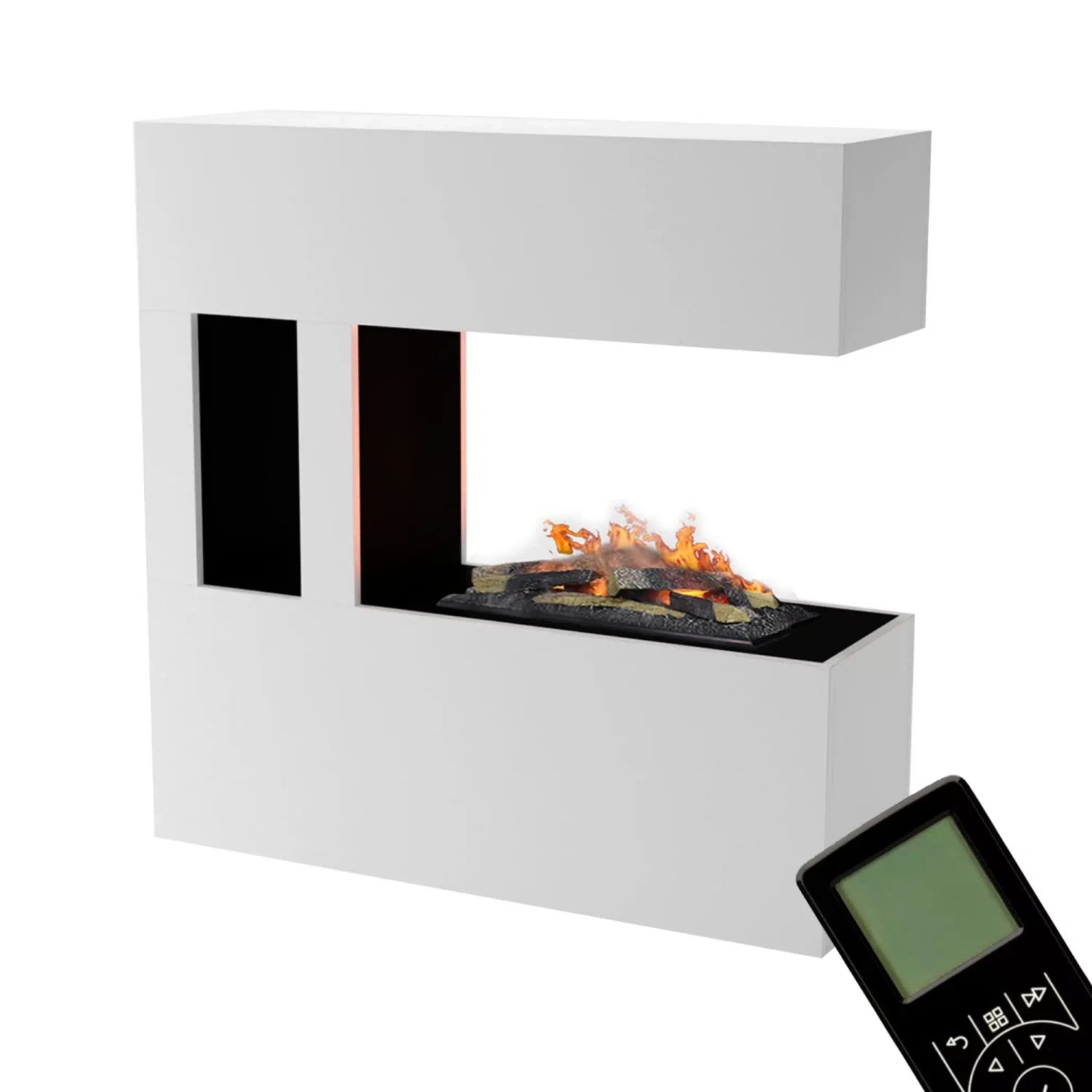 Chimenea híbrida Schiller Pocket – Blanco