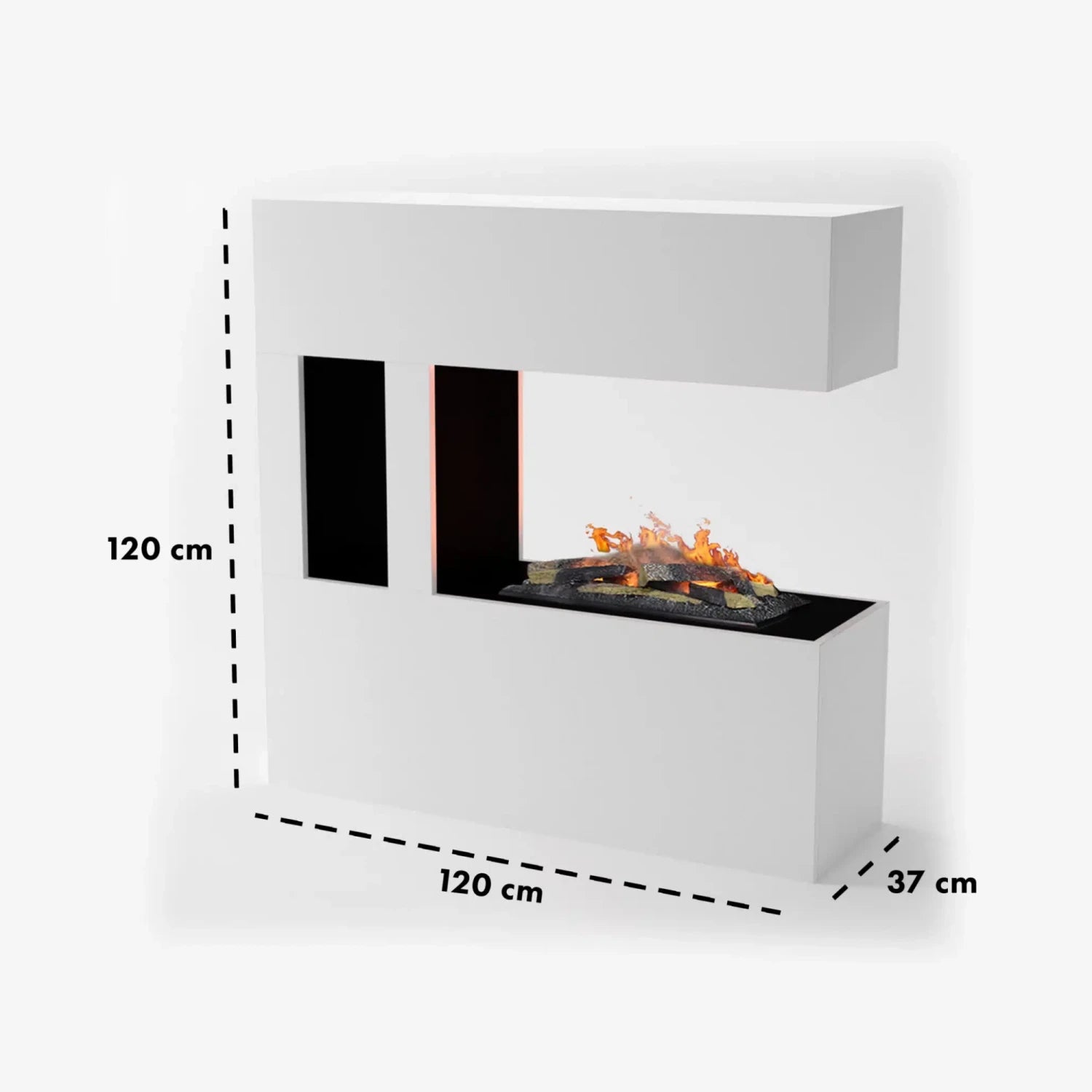 Chimenea híbrida Schiller Pocket – Blanco