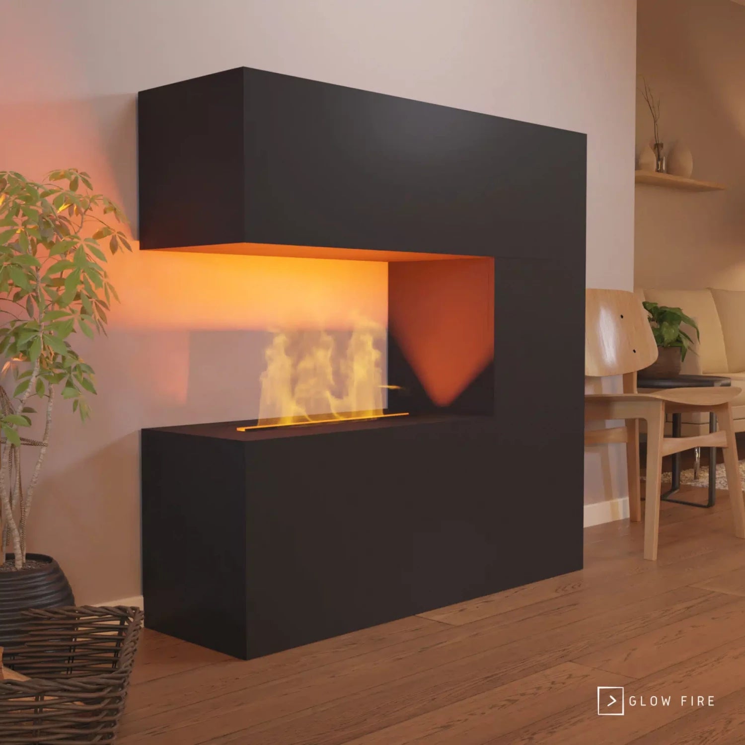 Chimenea híbrida Schiller – Negro