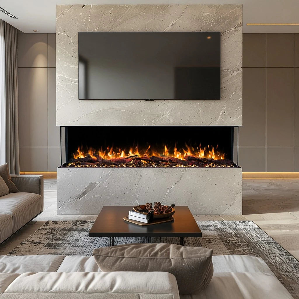 chimenea eléctrica Emotion Flame de tres caras