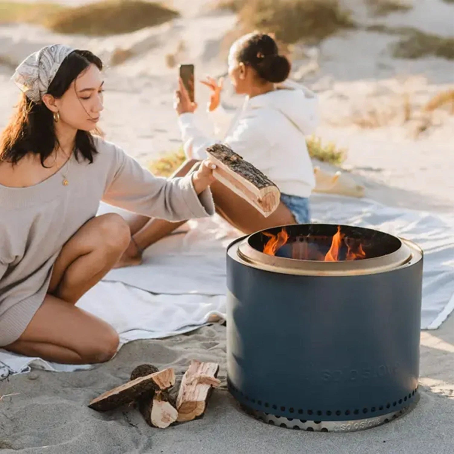 Bonfire + Stand 2.0 Azul - Fogata sin humos