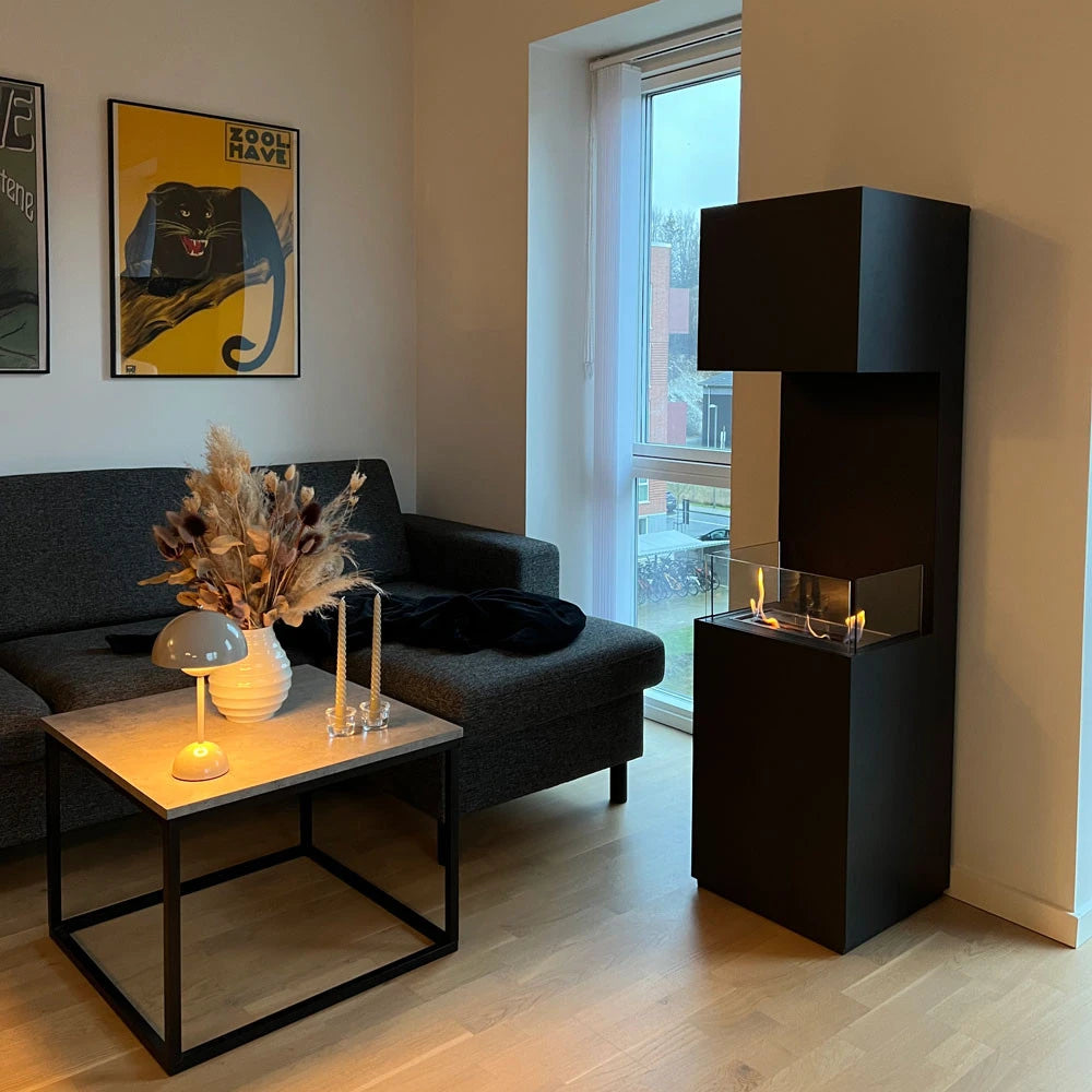 Chimenea abierta de bioetanol - negro