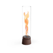 Höfats SPIN Air 1200 - Oxyde Red Tabletop Fireplace with Tall Cylindrical Glass