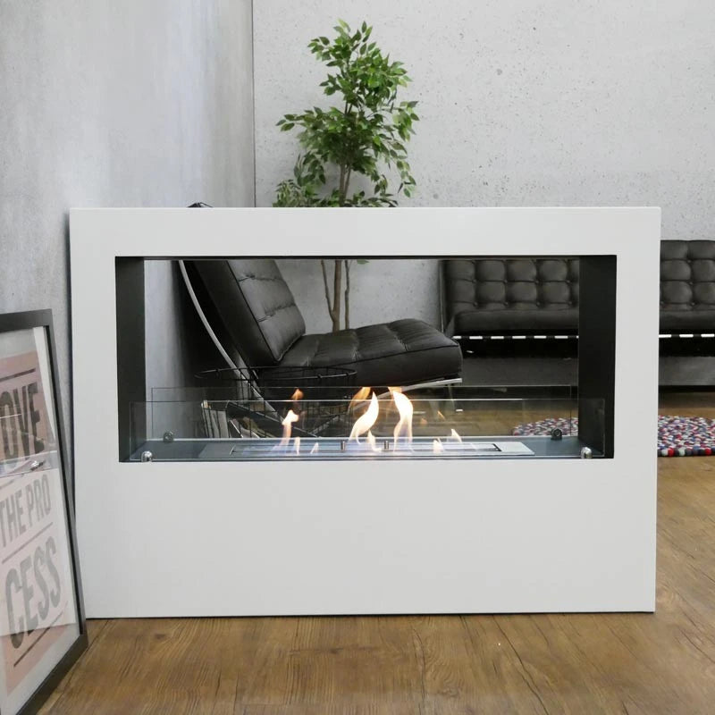 Lansing - Chimenea de bioetanol de suelo - Blanco
