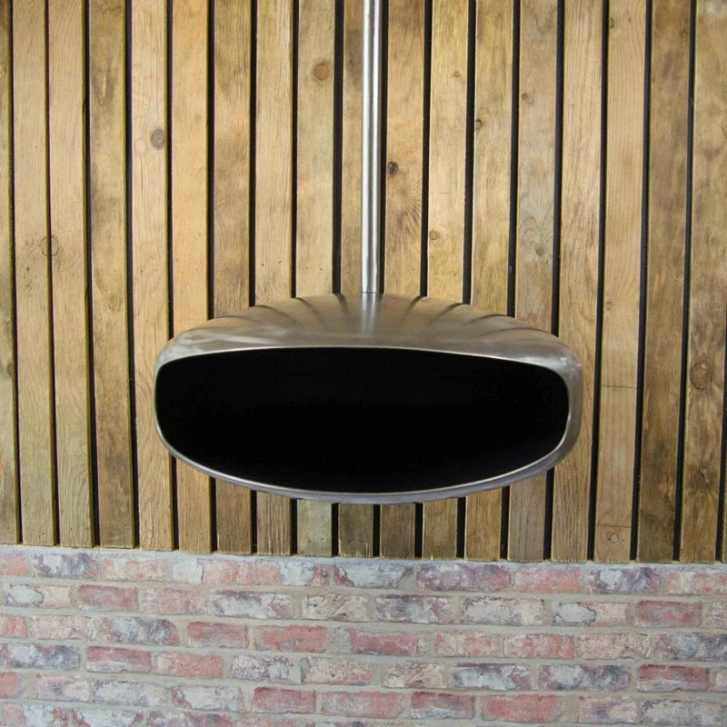 Hein and Haugaard UFO-60 Round-beamed, high-flame bio fireplace in steel