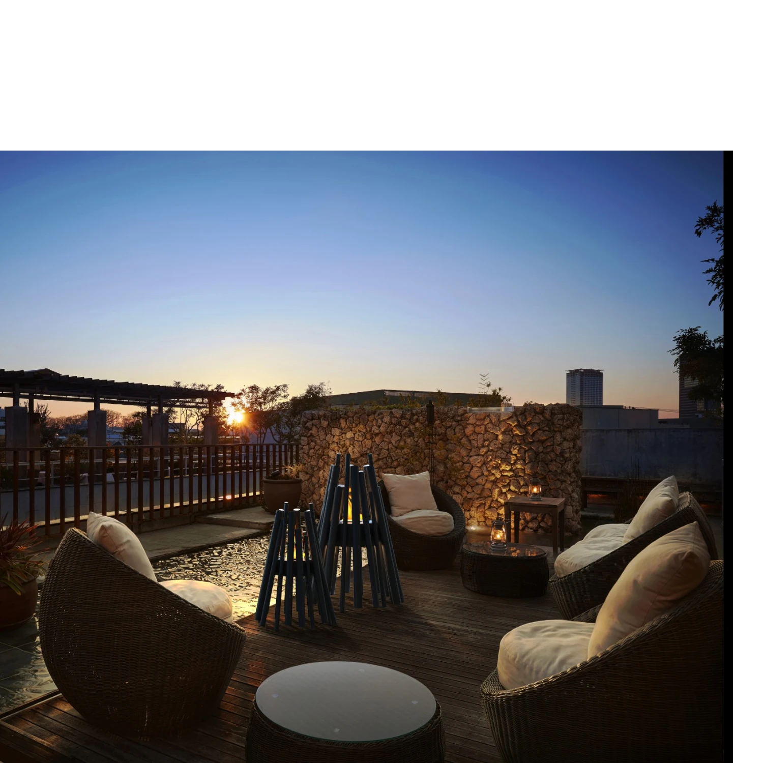 Stix Outdoor - Chimenea de bioetanol negra para exteriores