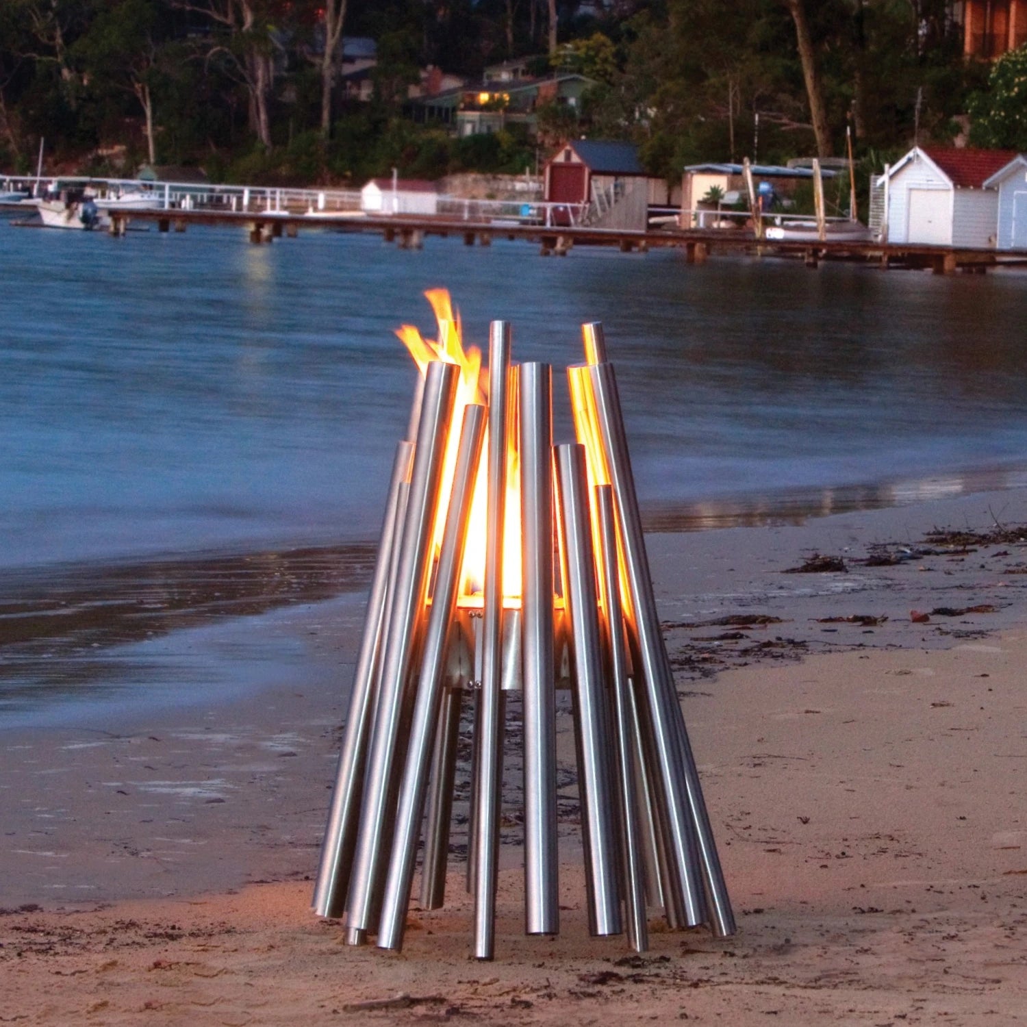 Stix - Chimenea de bioetanol para exteriores de acero inoxidable