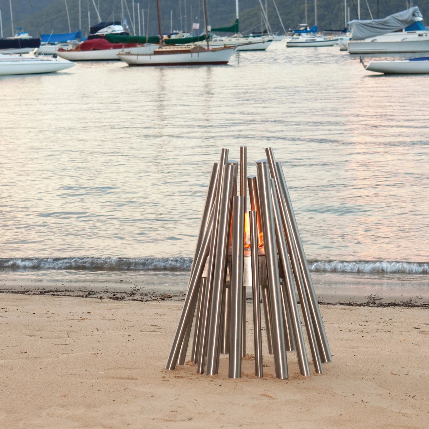Stix - Chimenea de bioetanol para exteriores de acero inoxidable