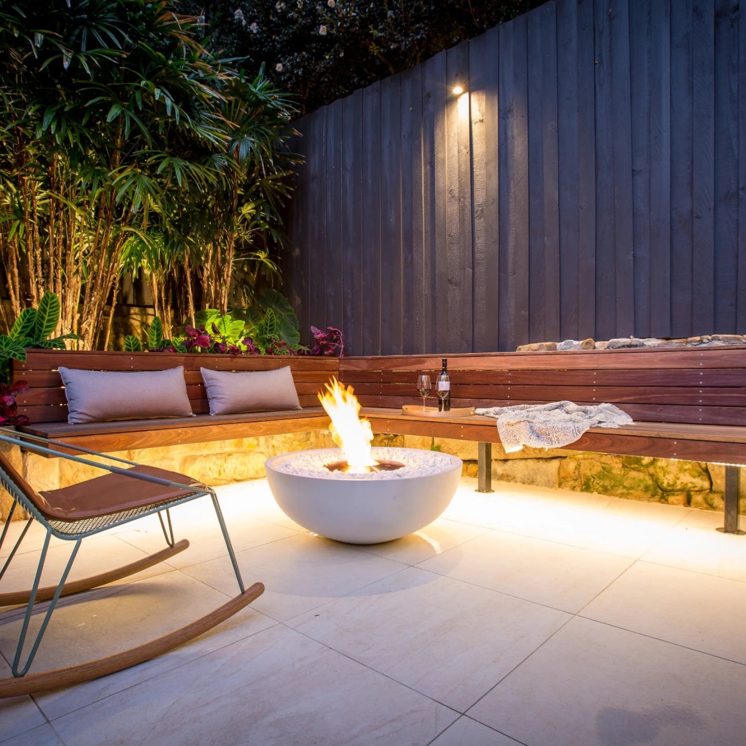 Mix 850 - Chimenea de bioetanol para exteriores color hueso
